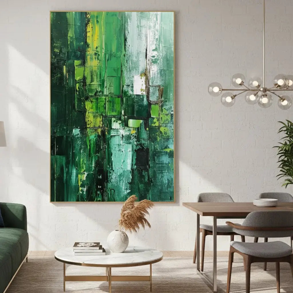 Blue & Green Abstract #P159 ArtiQuo