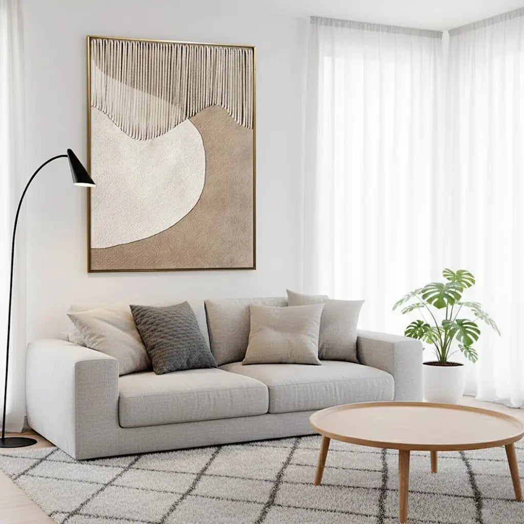 Beige & Brown Abstract #BBM15 ArtiQuo