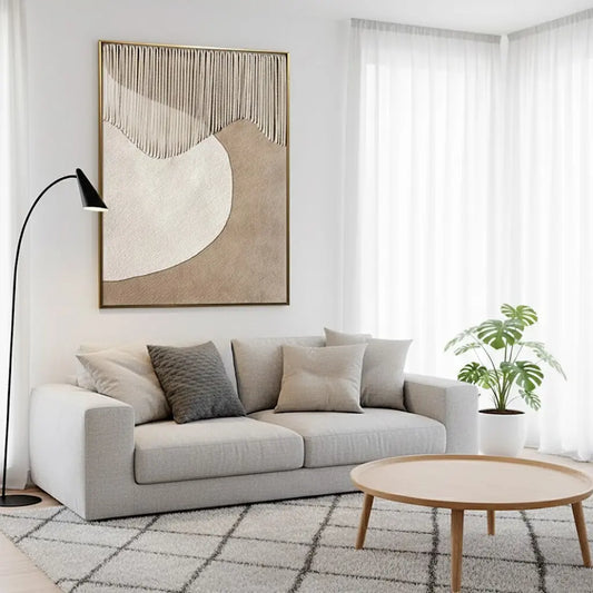 Beige & Brown Abstract #BBM15 ArtiQuo