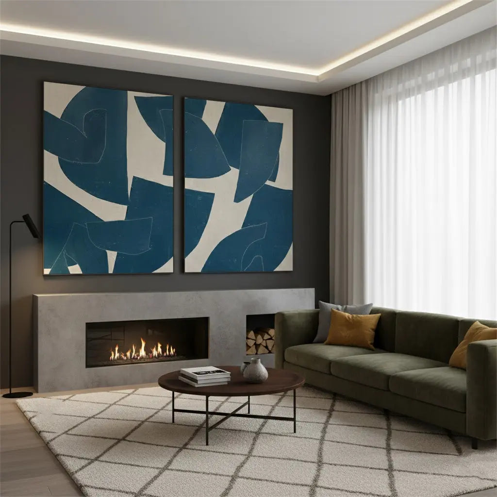 Abstract Painting Set of 2 #PB15 ArtiQuo