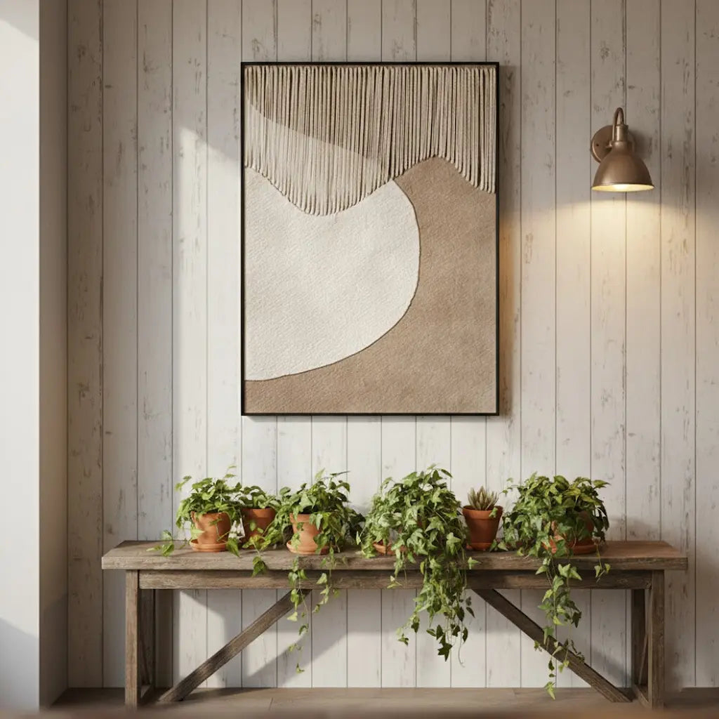 Beige & Brown Abstract #BBM15 ArtiQuo