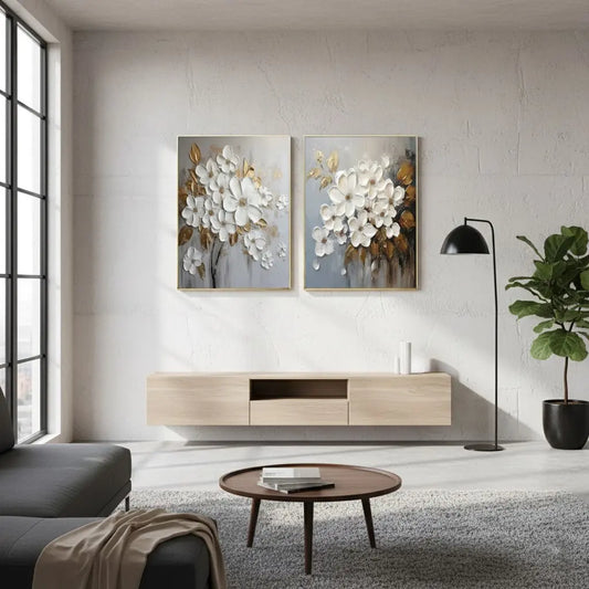 Flower And Tree Painting Set of 2 #P164 ArtiQuo