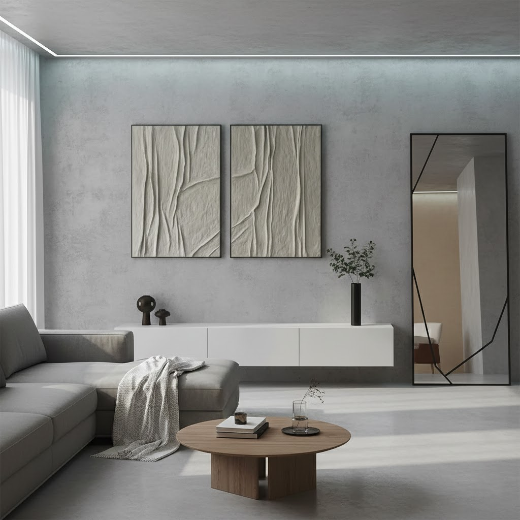 Beige & Brown Abstract Set of 2 #PB167 ArtiQuo