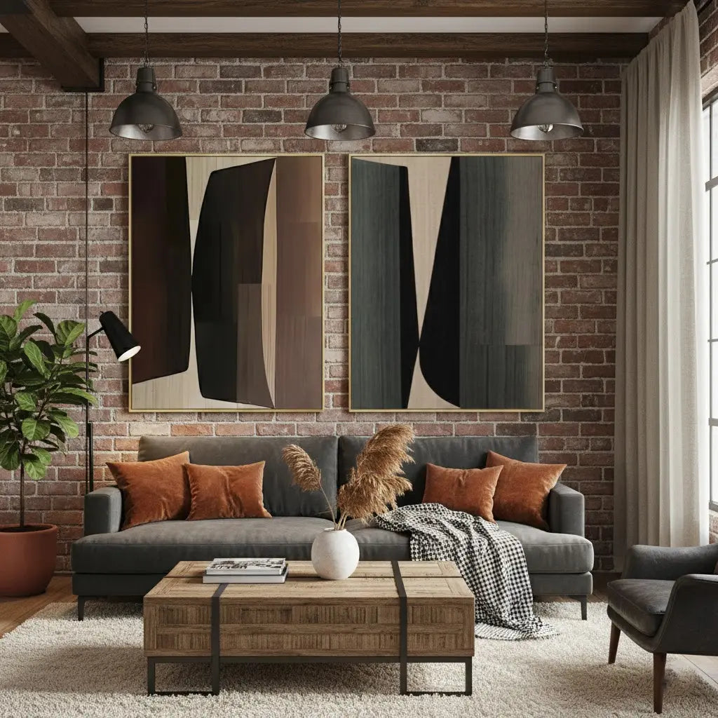 Abstract Painting Set of 2 #PB169 ArtiQuo