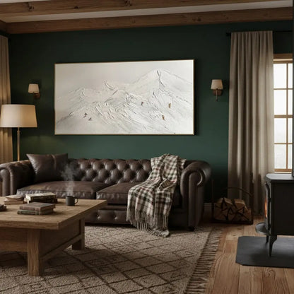 Skiing Sport Art Textured Painting Canvas #P16 ArtiQuo