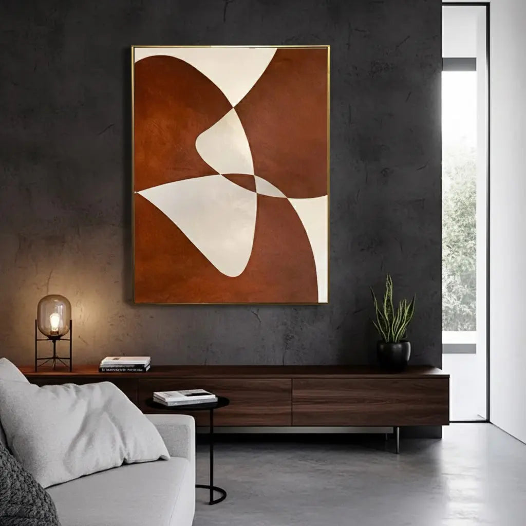 Beige & Brown Abstract #PB172 ArtiQuo