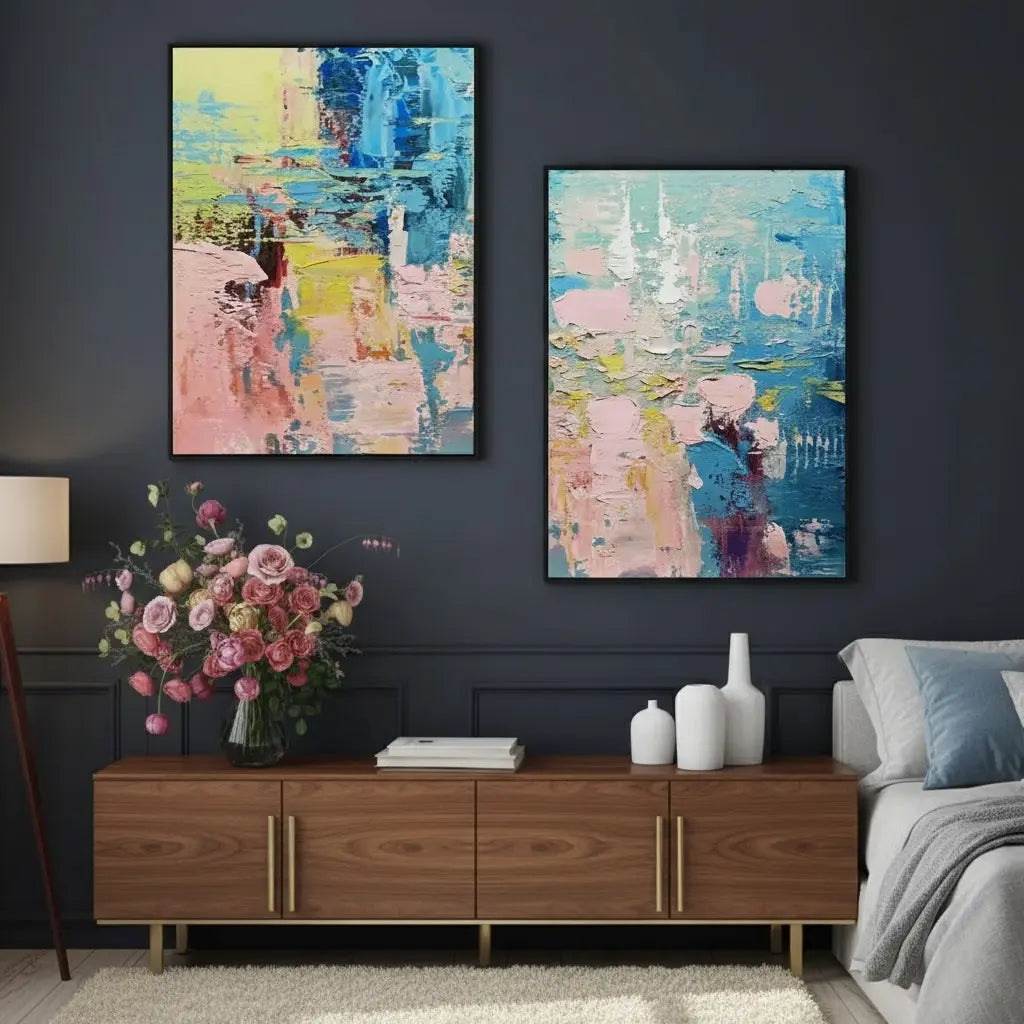 Abstract Painting Set of 2 #PB173 ArtiQuo