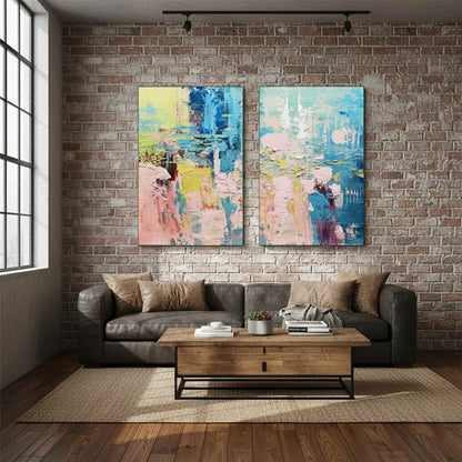 Abstract Painting Set of 2 #PB173 ArtiQuo