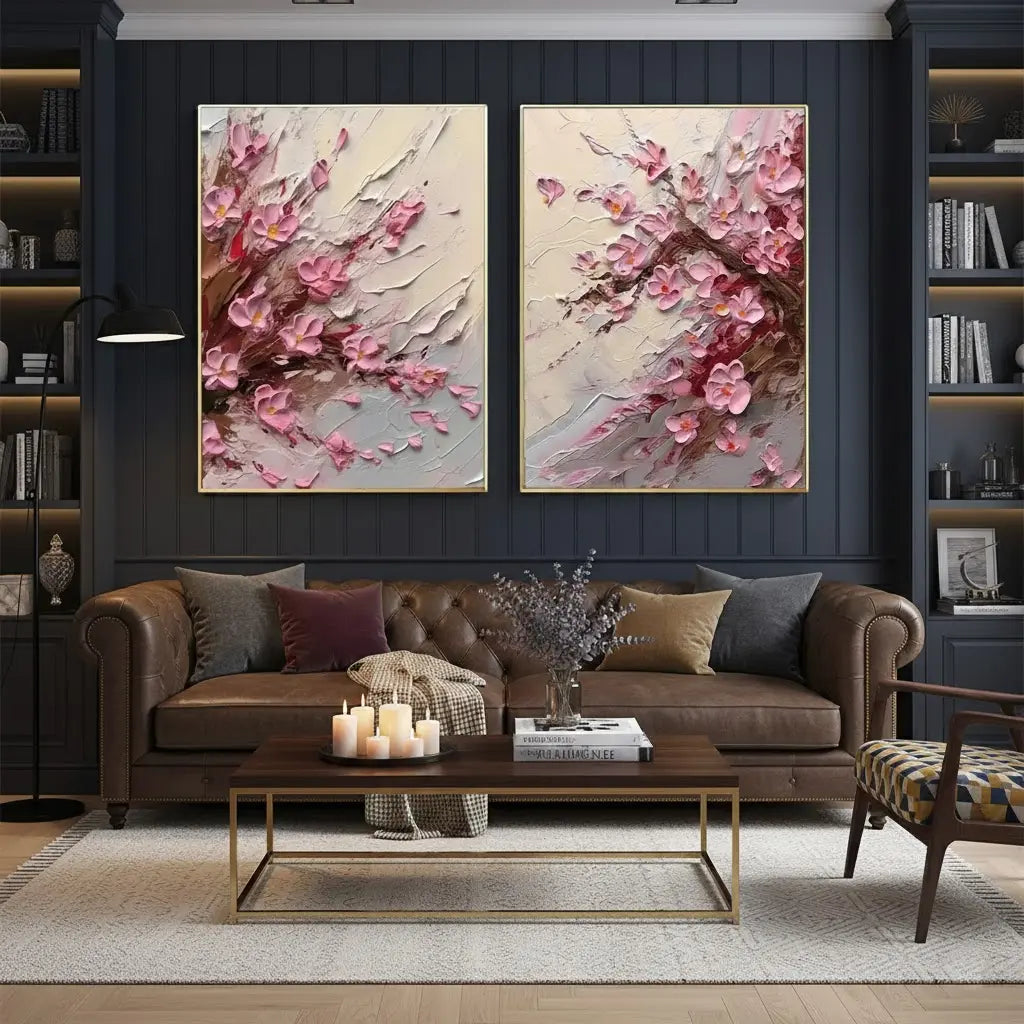 Flower And Tree Painting Set of 2 #P174 ArtiQuo