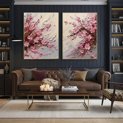 Flower And Tree Painting Set of 2 #P174 ArtiQuo