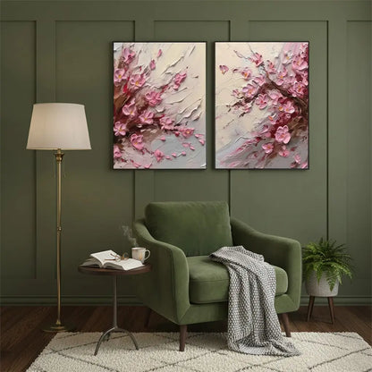 Flower And Tree Painting Set of 2 #P174 ArtiQuo