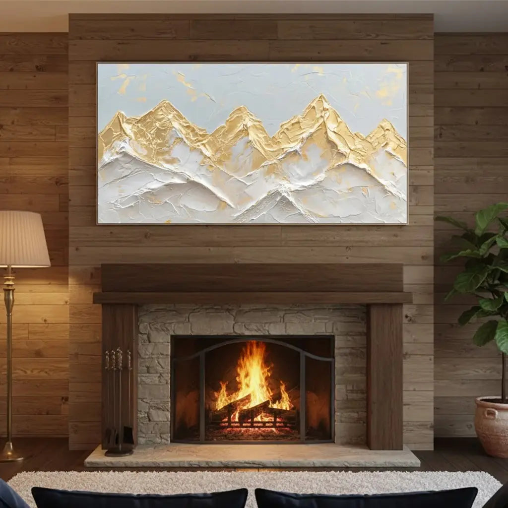 Mountain Landscape Abstract Textured Wall Art #P187 ArtiQuo