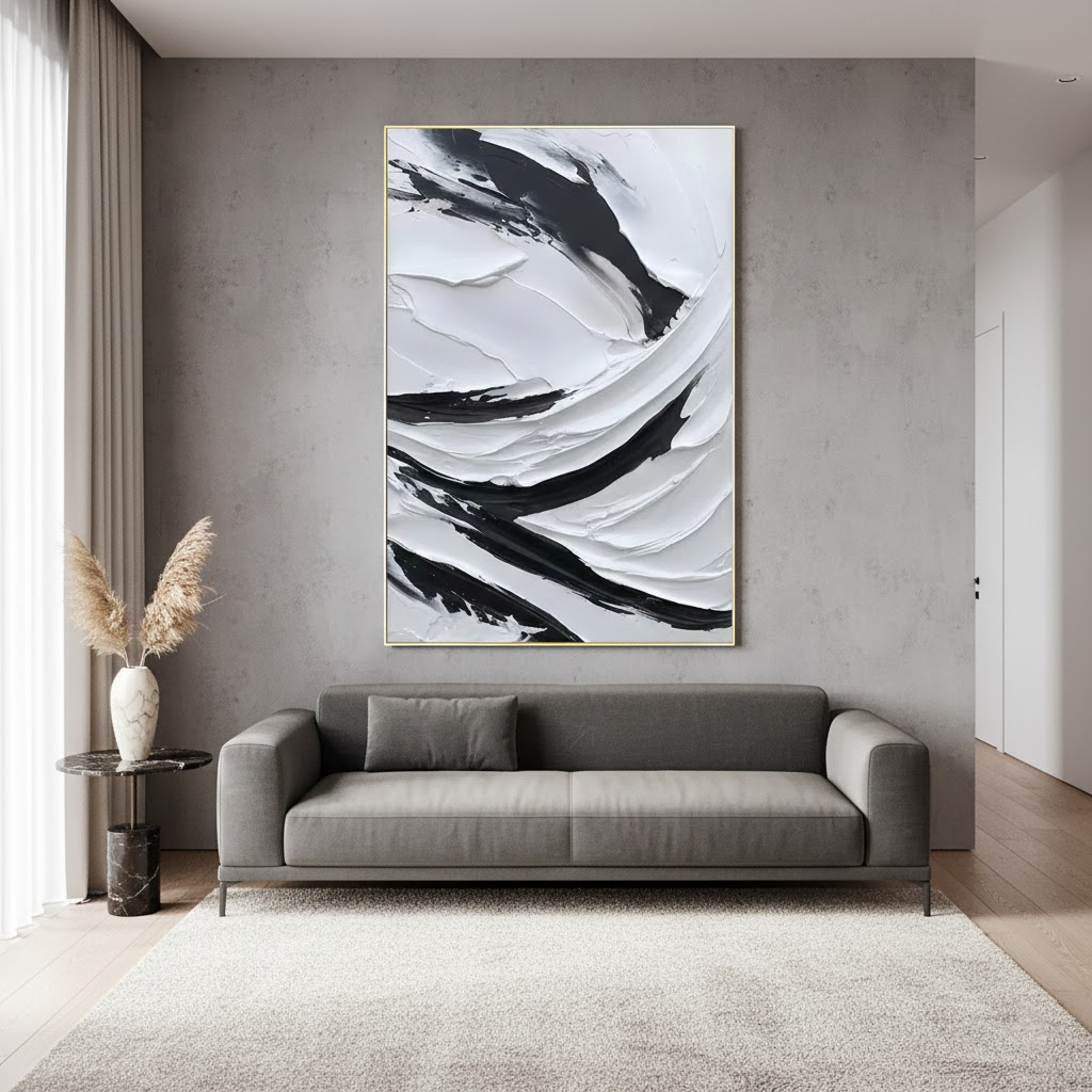 Plaster Art Minimalist Textured Painting #P199 ArtiQuo