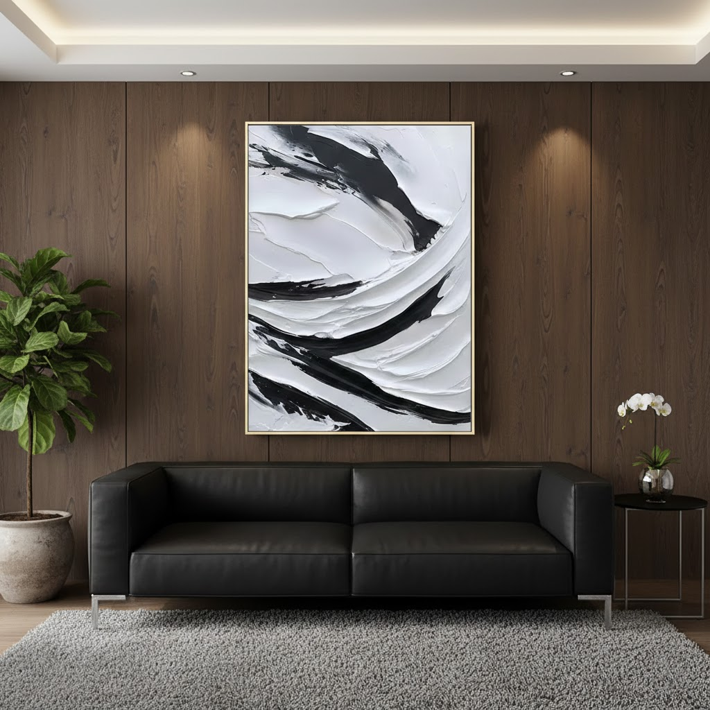 Plaster Art Minimalist Textured Painting #P199 ArtiQuo