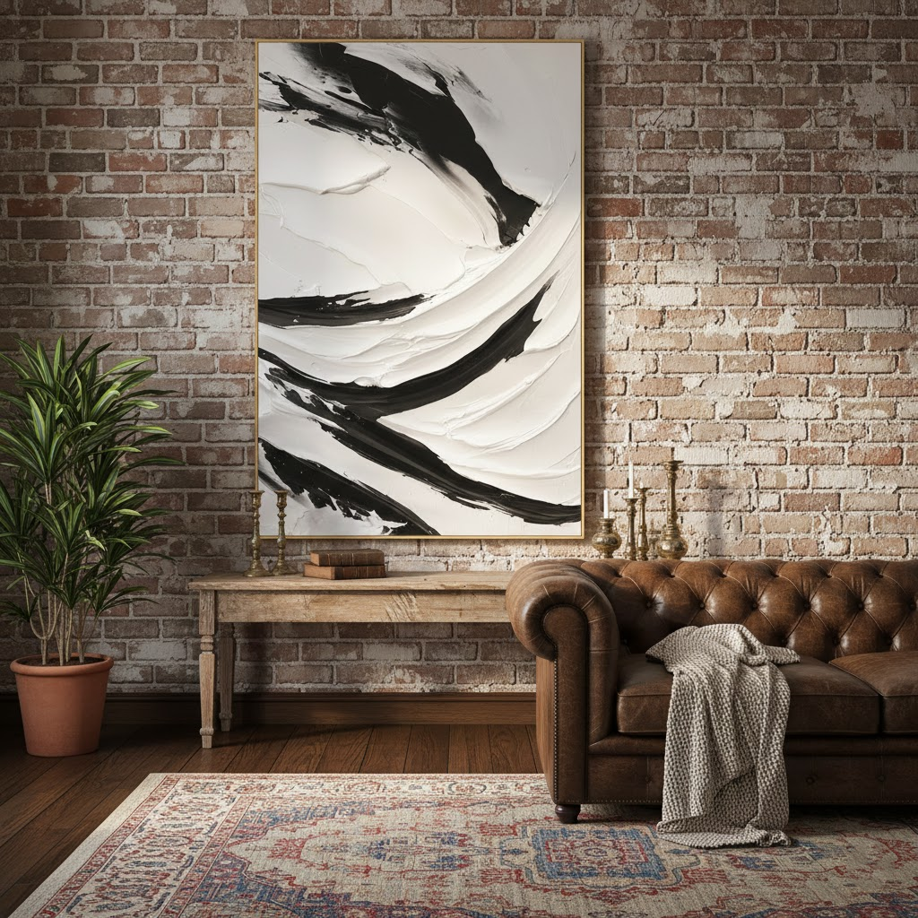 Plaster Art Minimalist Textured Painting #P199 ArtiQuo