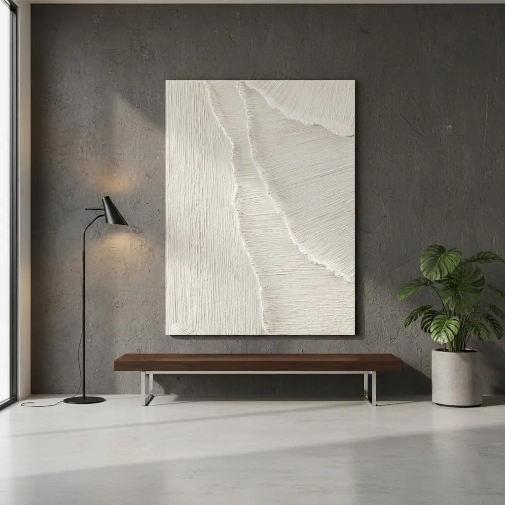 Plaster Art Minimalist Textured Painting #P200 ArtiQuo