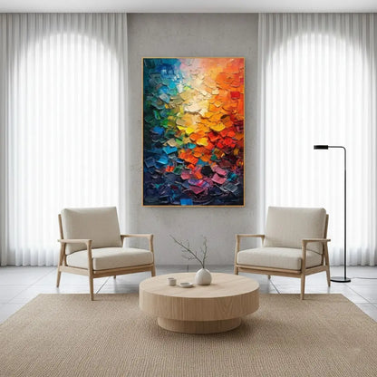 Colorful Abstract Textured Wall Art #P201 ArtiQuo
