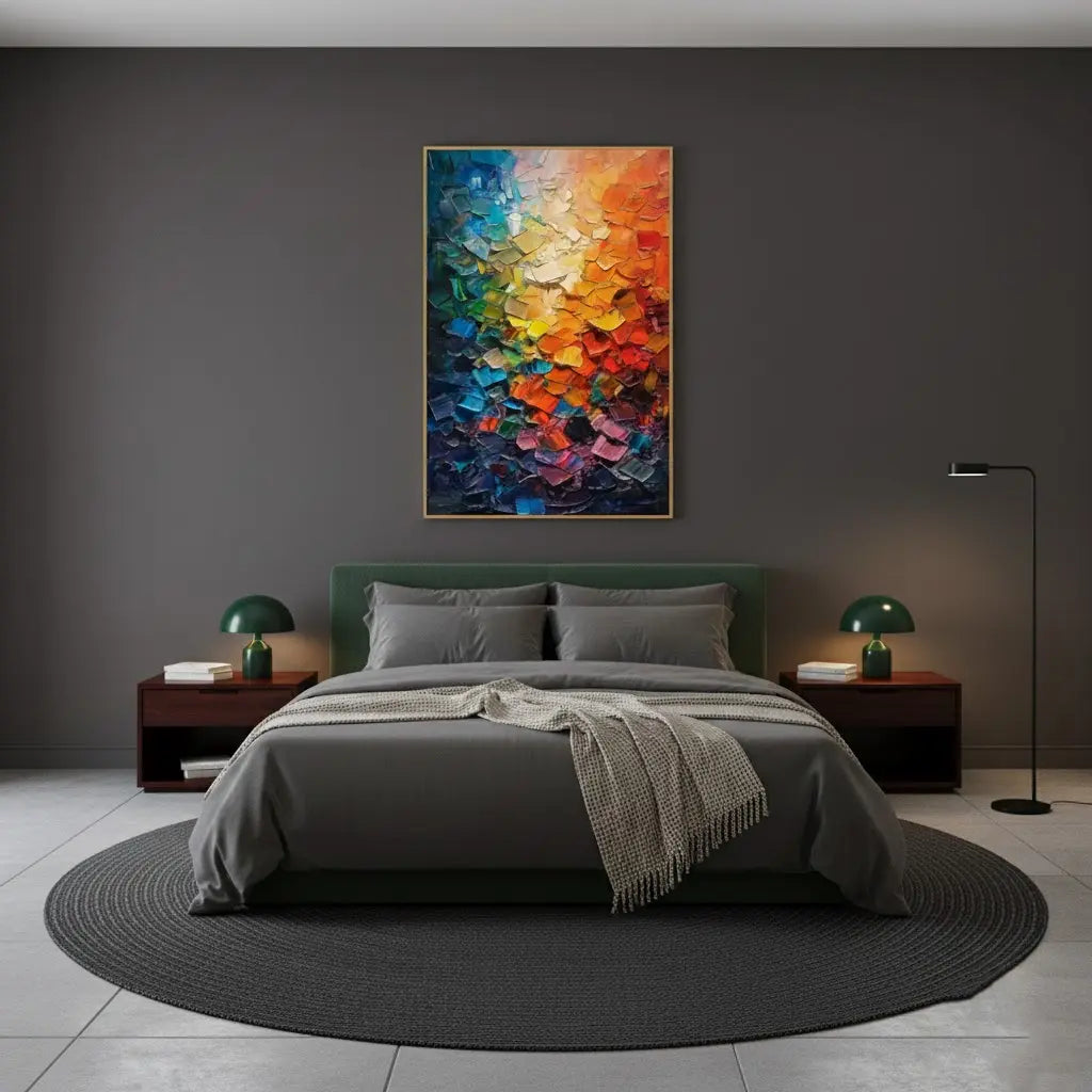 Colorful Abstract Textured Wall Art #P201 ArtiQuo