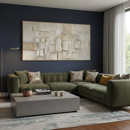 Beige Abstract Textured Wall Art #P209 ArtiQuo