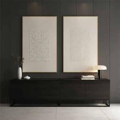Beige & Brown Abstract Set of 2 #PB210 ArtiQuo