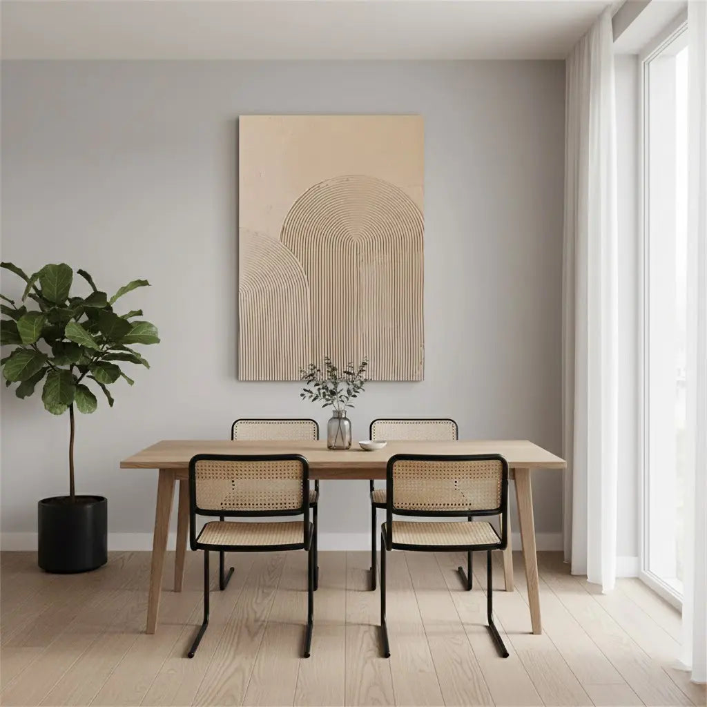 Beige & Brown Abstract #PB212 ArtiQuo