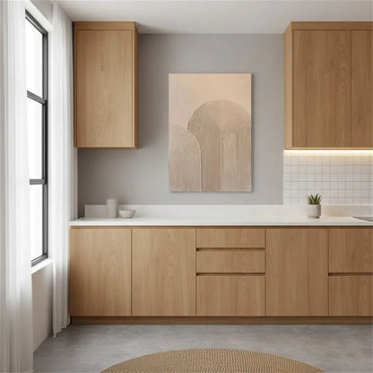 Beige & Brown Abstract #PB212 ArtiQuo