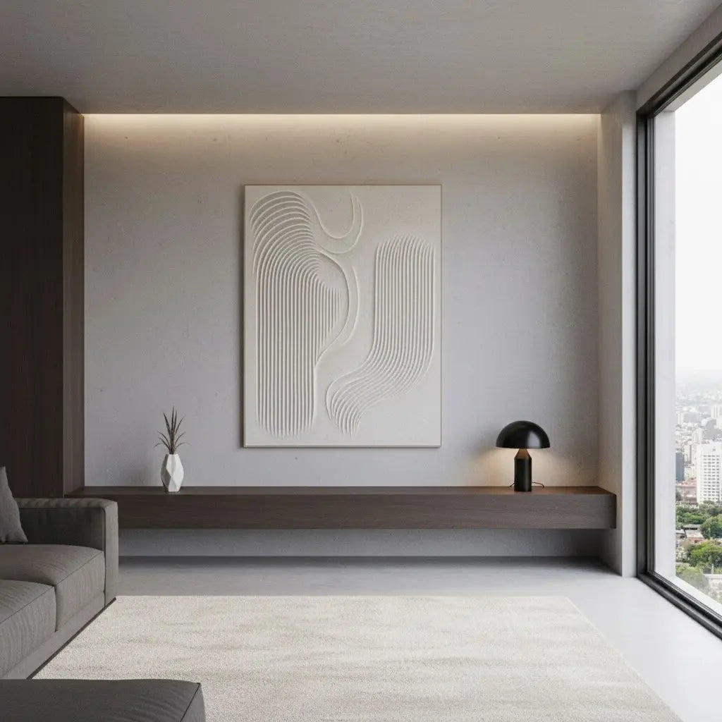 Beige & Brown Abstract #PB213 ArtiQuo