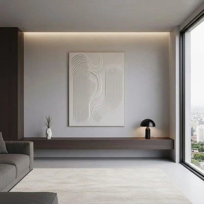 Beige & Brown Abstract #PB213 ArtiQuo