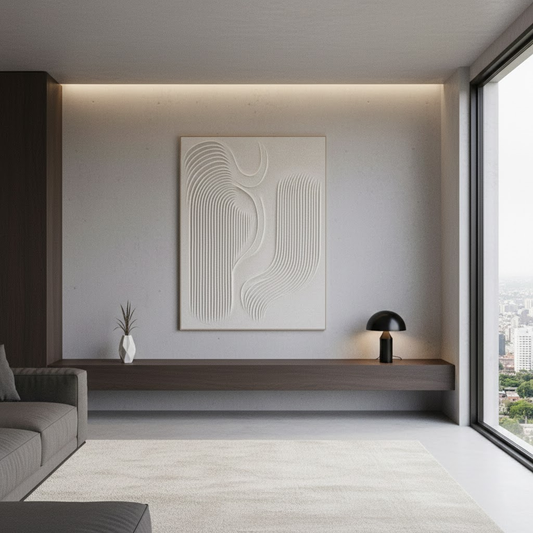 Beige & Brown Abstract #PB213 ArtiQuo