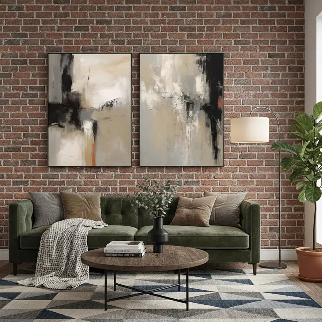 Abstract Painting Set of 2 #PB217 ArtiQuo