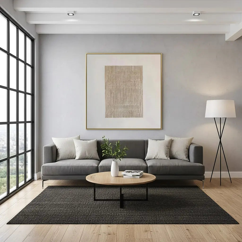 Beige & Brown Abstract #PB224 ArtiQuo