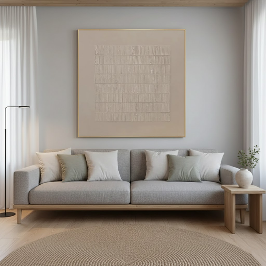 Beige & Brown Abstract #PB225 ArtiQuo