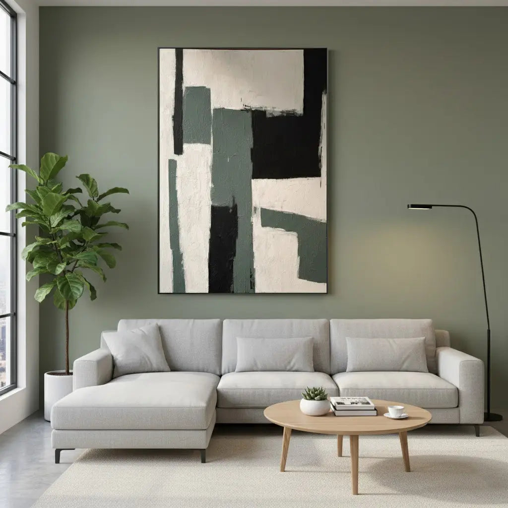 Beige & Brown Abstract #PB227 ArtiQuo