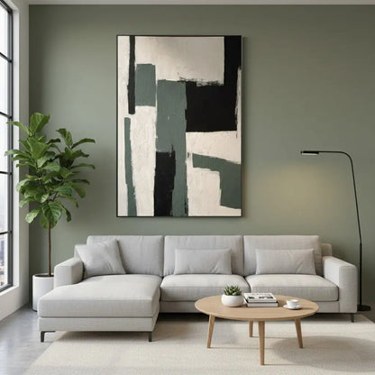 Beige & Brown Abstract #PB227 ArtiQuo