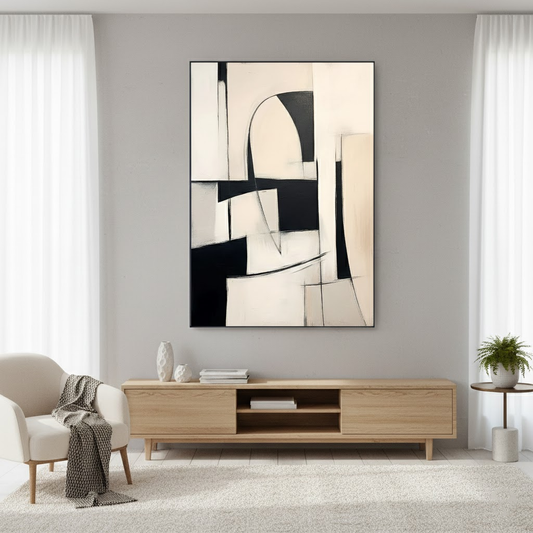 Beige & Brown Abstract #PB228 ArtiQuo