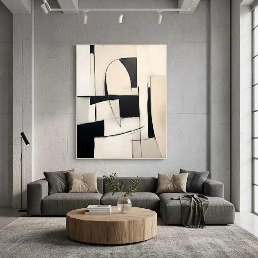 Beige & Brown Abstract #PB228 ArtiQuo