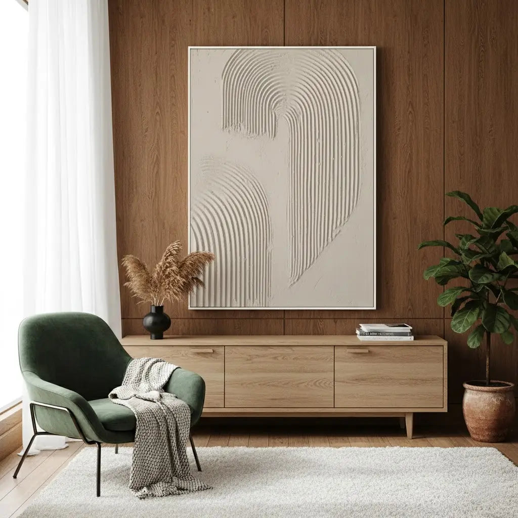 Beige & Brown Abstract #PB229 ArtiQuo
