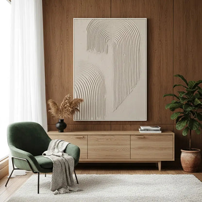 Beige & Brown Abstract #PB229 ArtiQuo