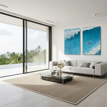 Surfing Sport Texture Set of 2 Canvas Painting #P229 ArtiQuo