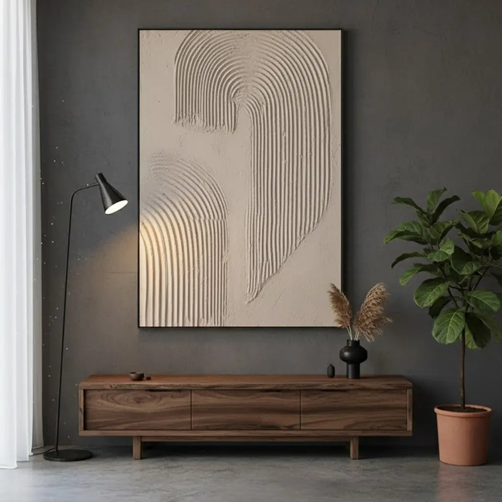 Beige & Brown Abstract #PB229 ArtiQuo