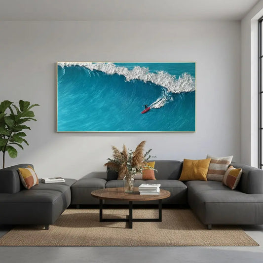 Surfing Sport Texture Canvas Painting #P230 ArtiQuo