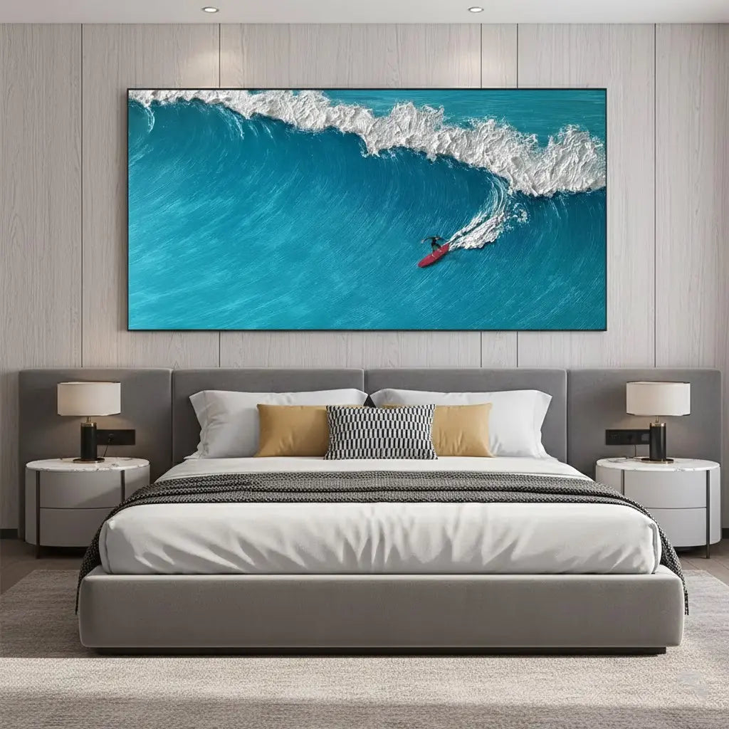 Surfing Sport Texture Canvas Painting #P230 ArtiQuo