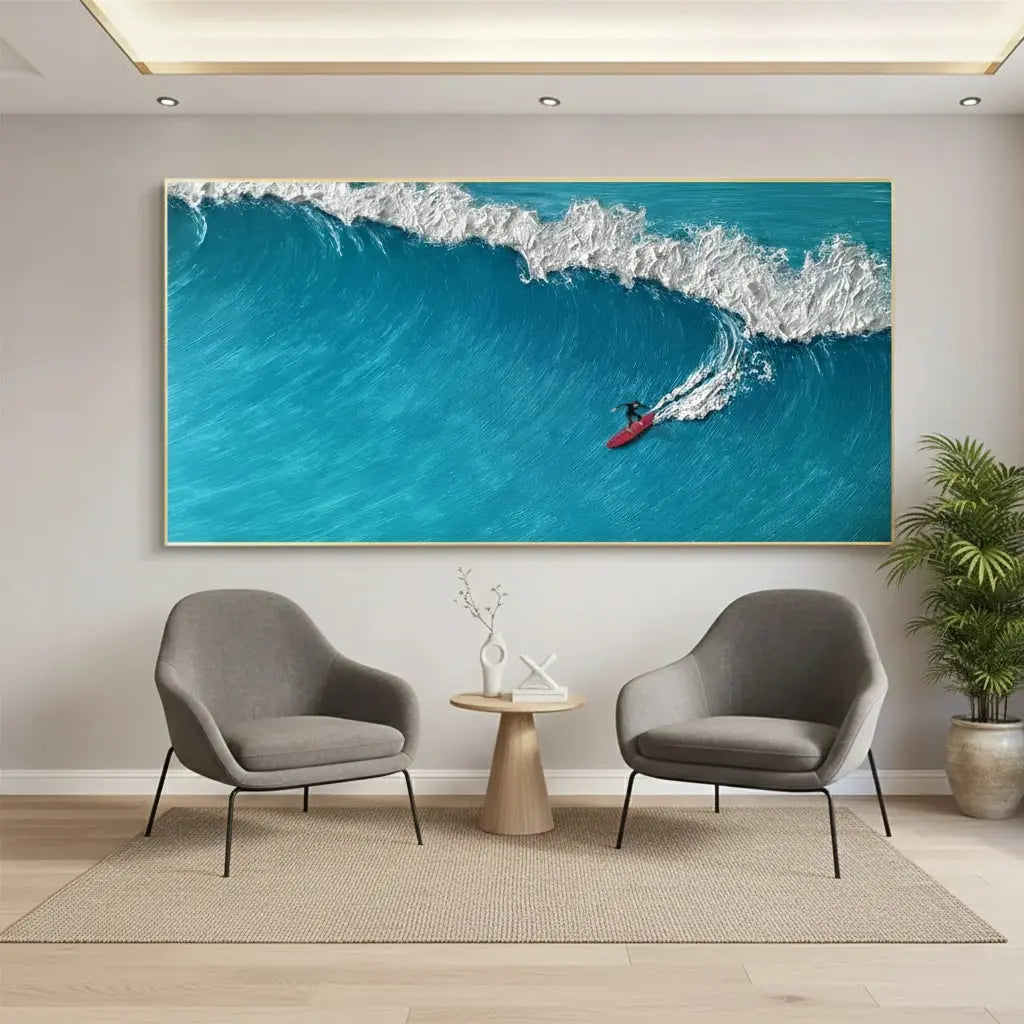 Surfing Sport Texture Canvas Painting #P230 ArtiQuo