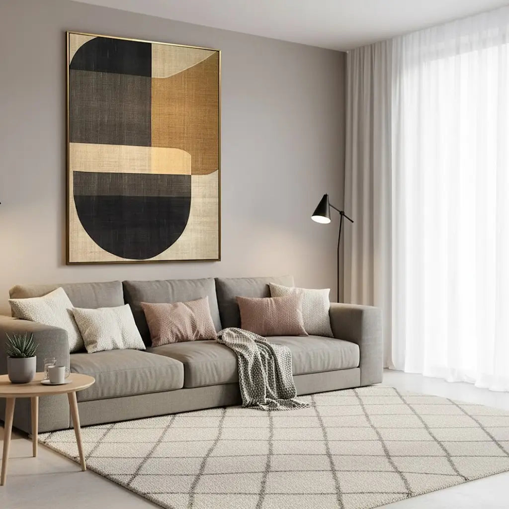 Beige & Brown Abstract #PB231 ArtiQuo