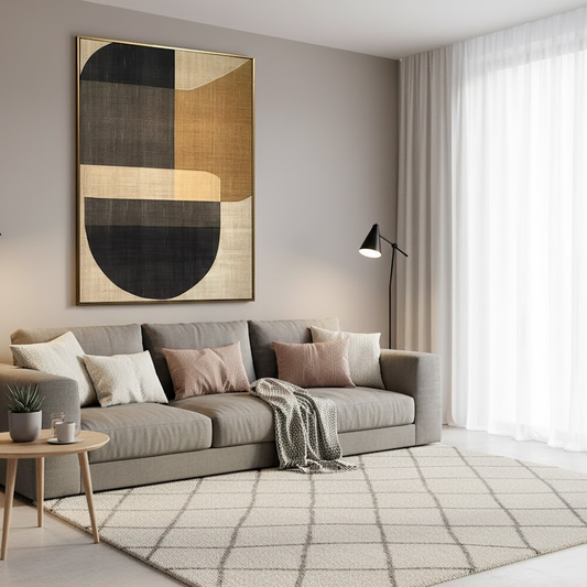 Beige & Brown Abstract #PB231 ArtiQuo