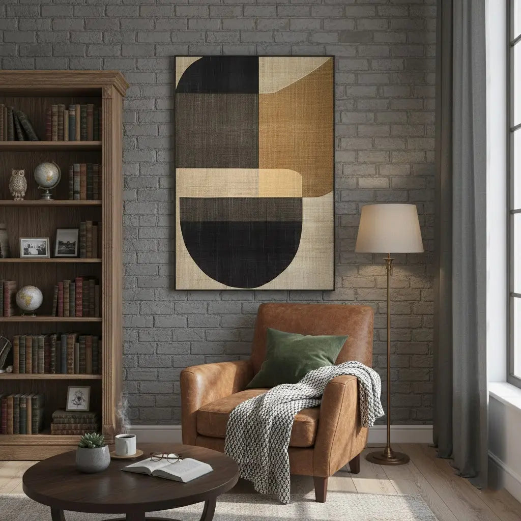 Beige & Brown Abstract #PB231 ArtiQuo