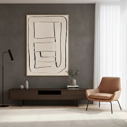 Beige & Brown Abstract #PB232 ArtiQuo