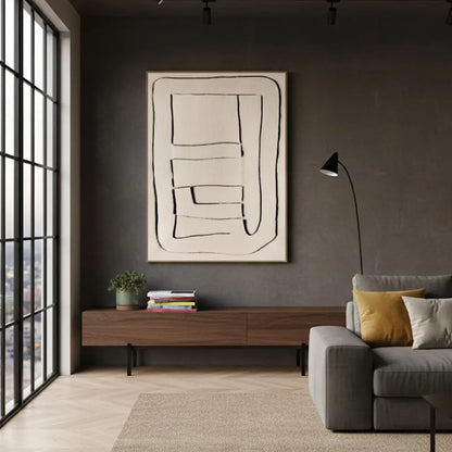 Beige & Brown Abstract #PB232 ArtiQuo