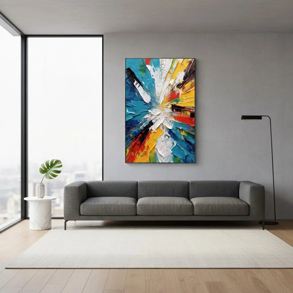 Colorful Abstract Textured Wall Art #P233 ArtiQuo