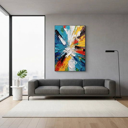 Colorful Abstract Textured Wall Art #P233 ArtiQuo